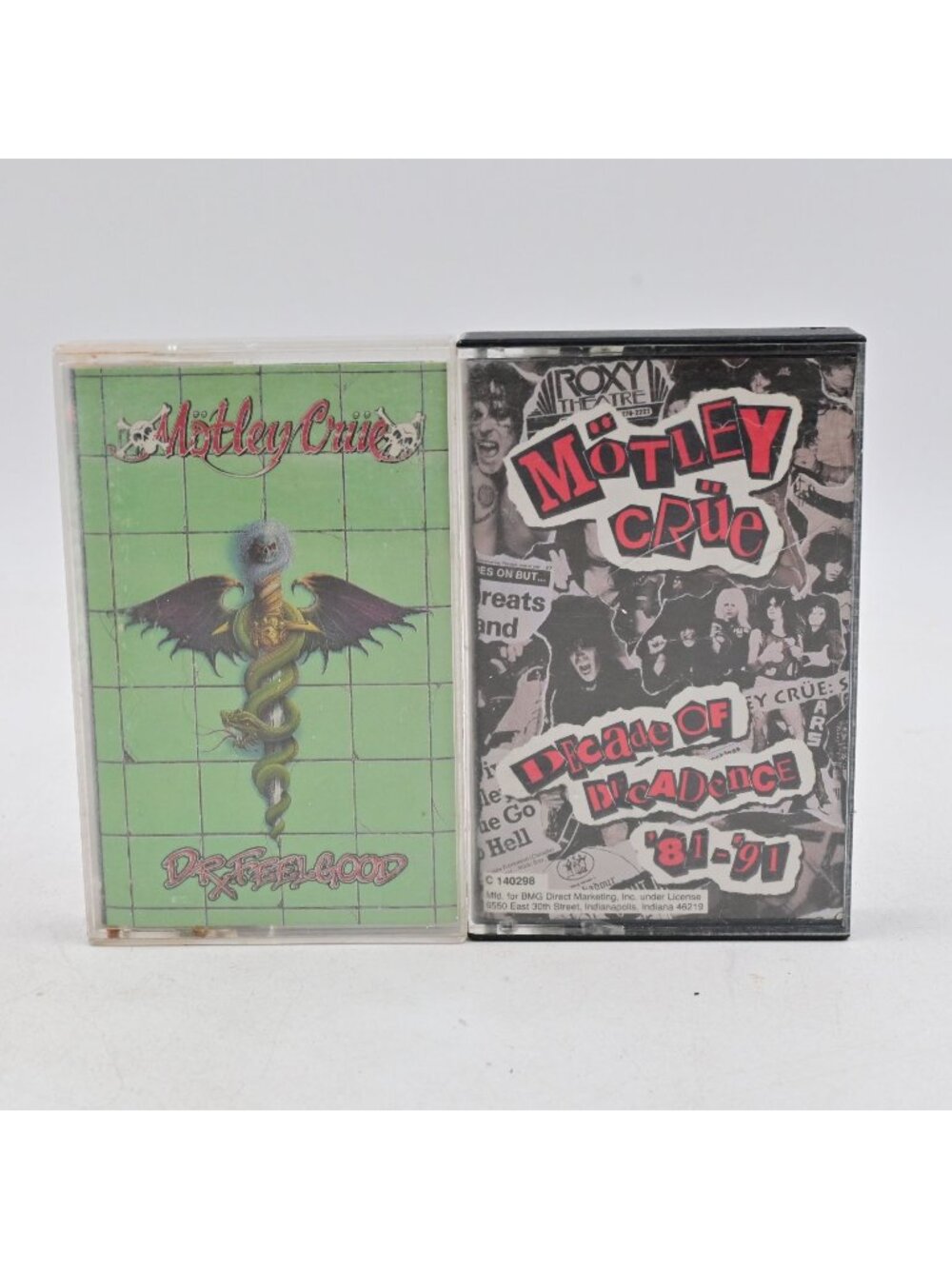 Motley Crue Cassette Tapes Lot of 2 Dr Feel Good Decade Of Decadence Vintage Roc